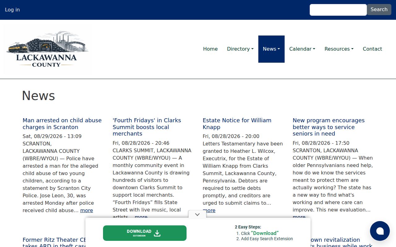 Lackawanna County official crime-news and public-record news source